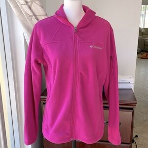 Women’s Columbia Cool Interventions Full Zip Pink Sweater Jacket size Large